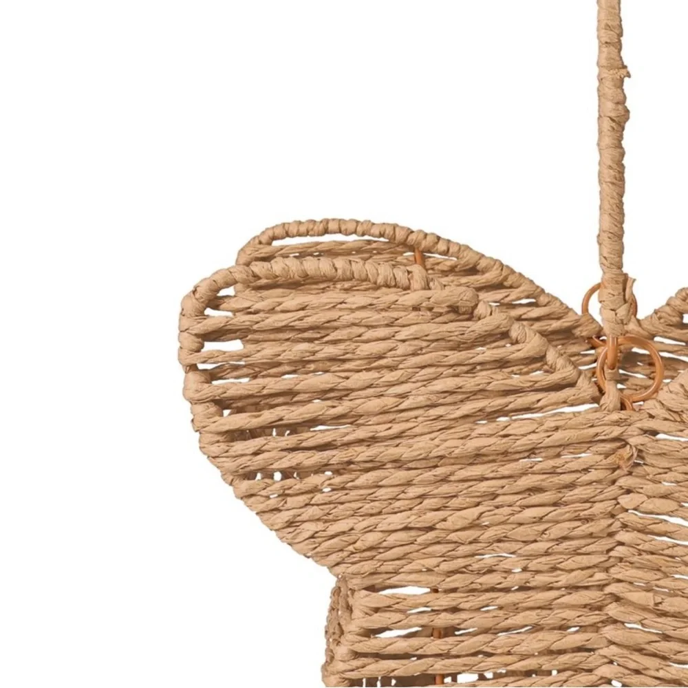 New Target Bullseye Playground Butterfly Shaped Novelty Woven Basket with Handle